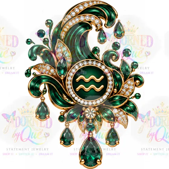 Astrology Aquarius earrings by Adorned by Que