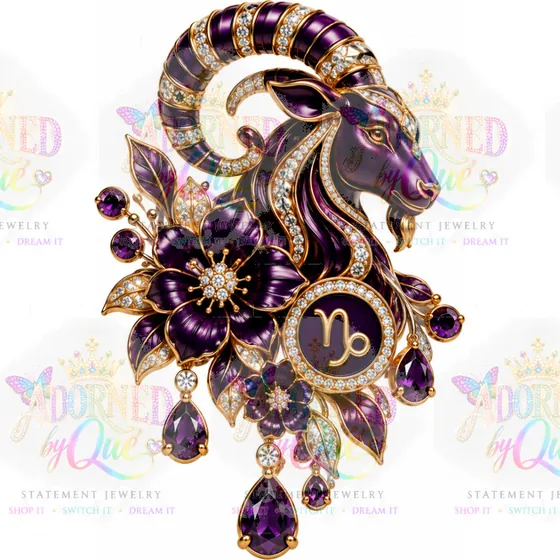 Astrology Capricorn earrings by Adorned by Que