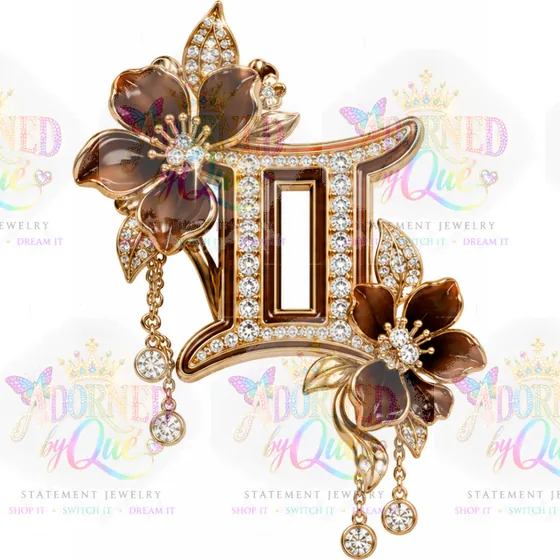 Astrology Gemini1 earrings by Adorned by Que