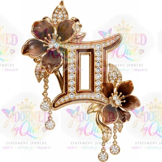 Astrology Gemini1 earrings by Adorned by Que