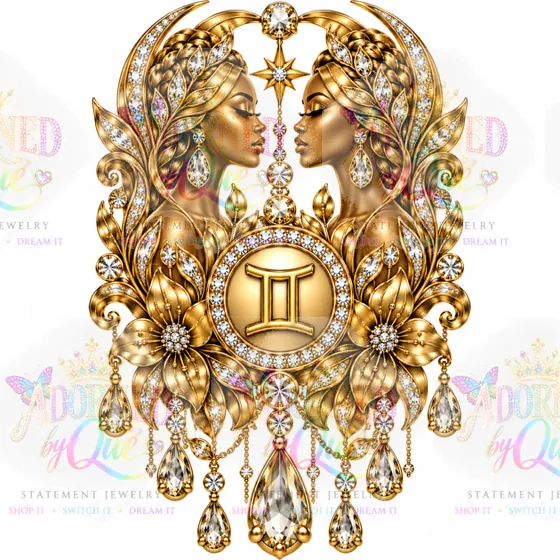 Astrology Gemini2 earrings by Adorned by Que