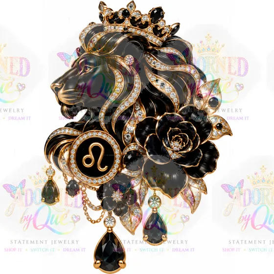 Astrology Leo earrings by Adorned by Que