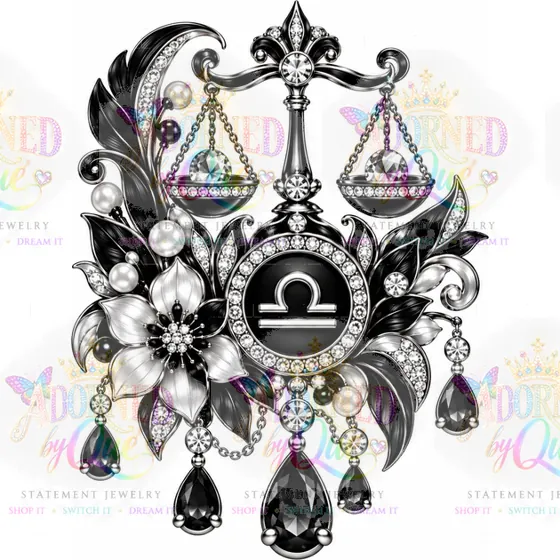 Astrology Libra earrings by Adorned by Que
