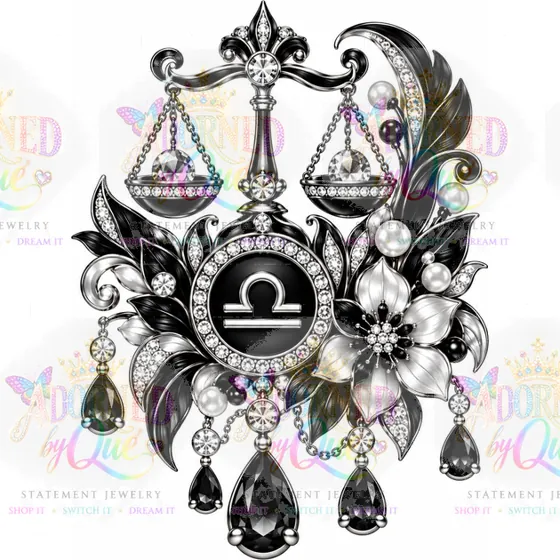 Astrology Libra earrings by Adorned by Que