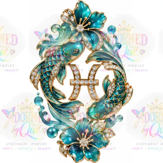 Astrology Pisces earrings by Adorned by Que