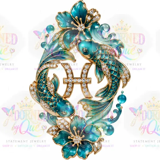 Astrology Pisces earrings by Adorned by Que