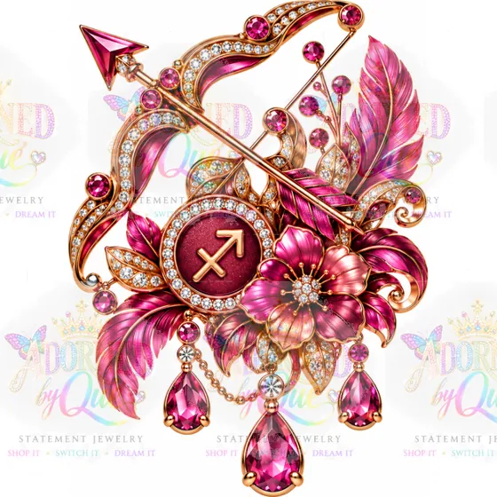 Astrology Sagittarius earrings by Adorned by Que