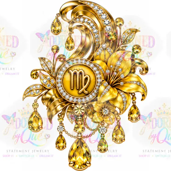 Astrology Virgo earrings by Adorned by Que