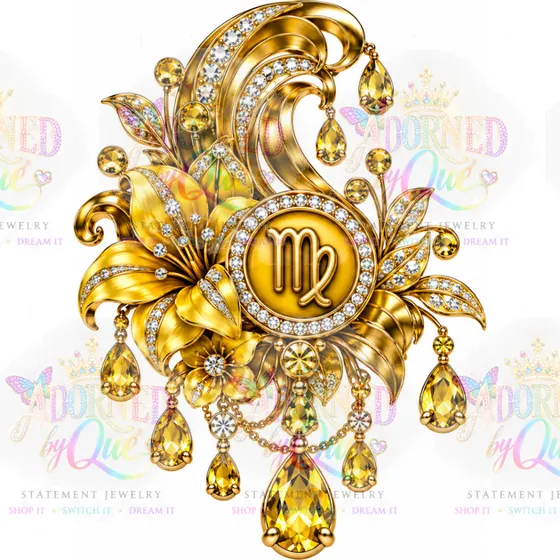 Astrology Virgo earrings by Adorned by Que
